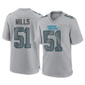 Elroe C.Panthers #51 Sam Mills Player Gray Atmosphere Fashion Game Stitched Jerseys