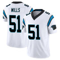 Elroe C.Panthers #51 Sam Mills Player White Vapor F.U.S.E. Limited Home Game Stitched Jerseys