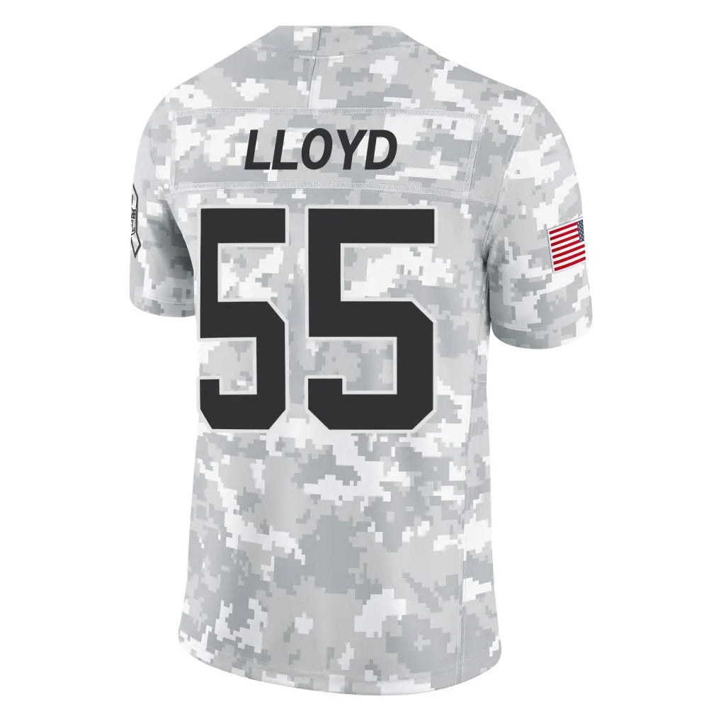 Elroe C.Panthers #55 Devin Lloyd Player Arctic Camo Salute to Service Limited Game Stitched Jerseys