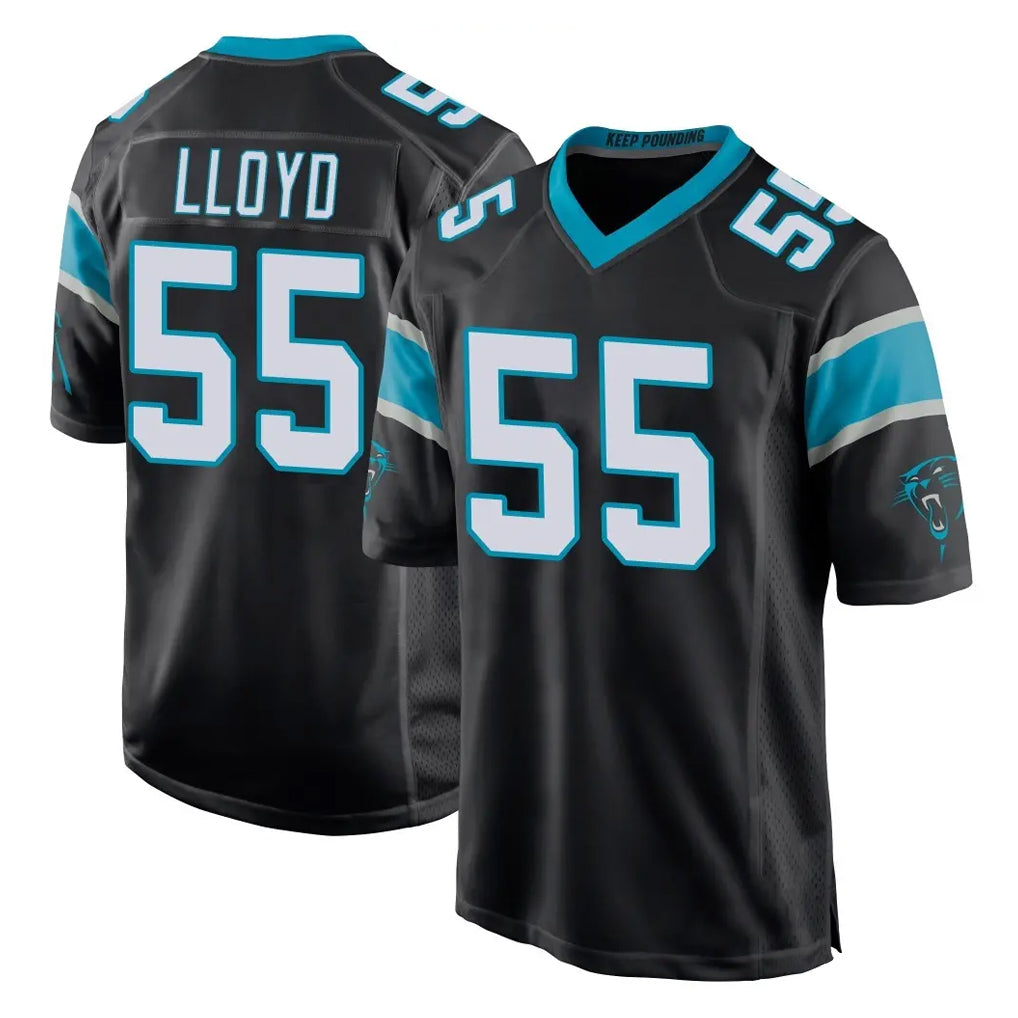 Elroe C.Panthers #55 Devin Lloyd Player Black Game Stitched Jerseys