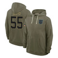 Elroe C.Panthers #55 Devin Lloyd Player Olive Salute to Service Hoodies Game Stitched Jerseys
