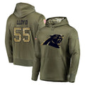 Elroe C.Panthers #55 Devin Lloyd Player Olive Salute to Service Hoodies Stitched Jerseys