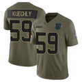 Elroe C.Panthers #59 Luke Kuechly Player Olive Salute To Service Limited Stitched Jerseys