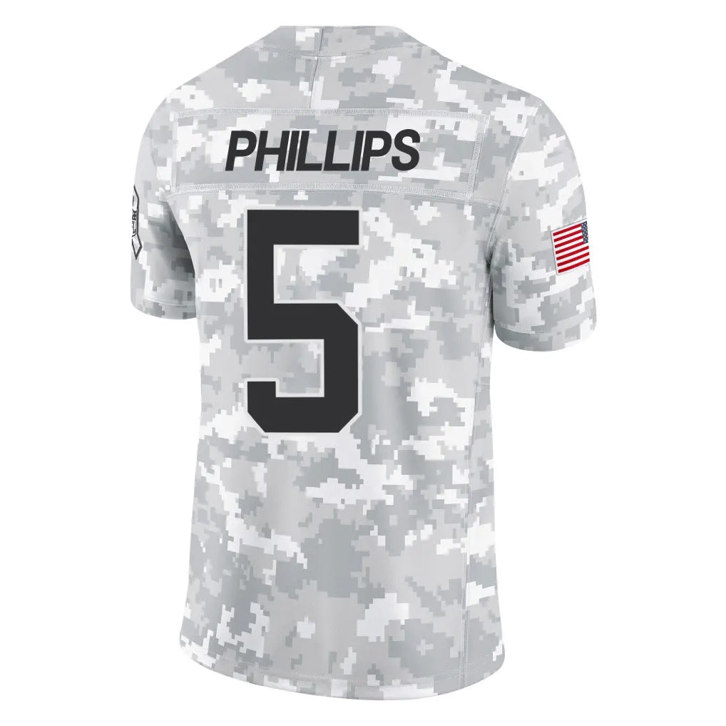 Elroe C.Panthers #5 Jaelan Phillips Player Arctic Camo Salute to Service Limited Game Stitched Jerseys