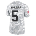 Elroe C.Panthers #5 Jaelan Phillips Player Arctic Camo Salute to Service Limited Game Stitched Jerseys