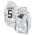 Elroe C.Panthers #5 Jaelan Phillips Player Arctic Camo Salute to Service Pullover Hoodies Limited Game Stitched Jerseys