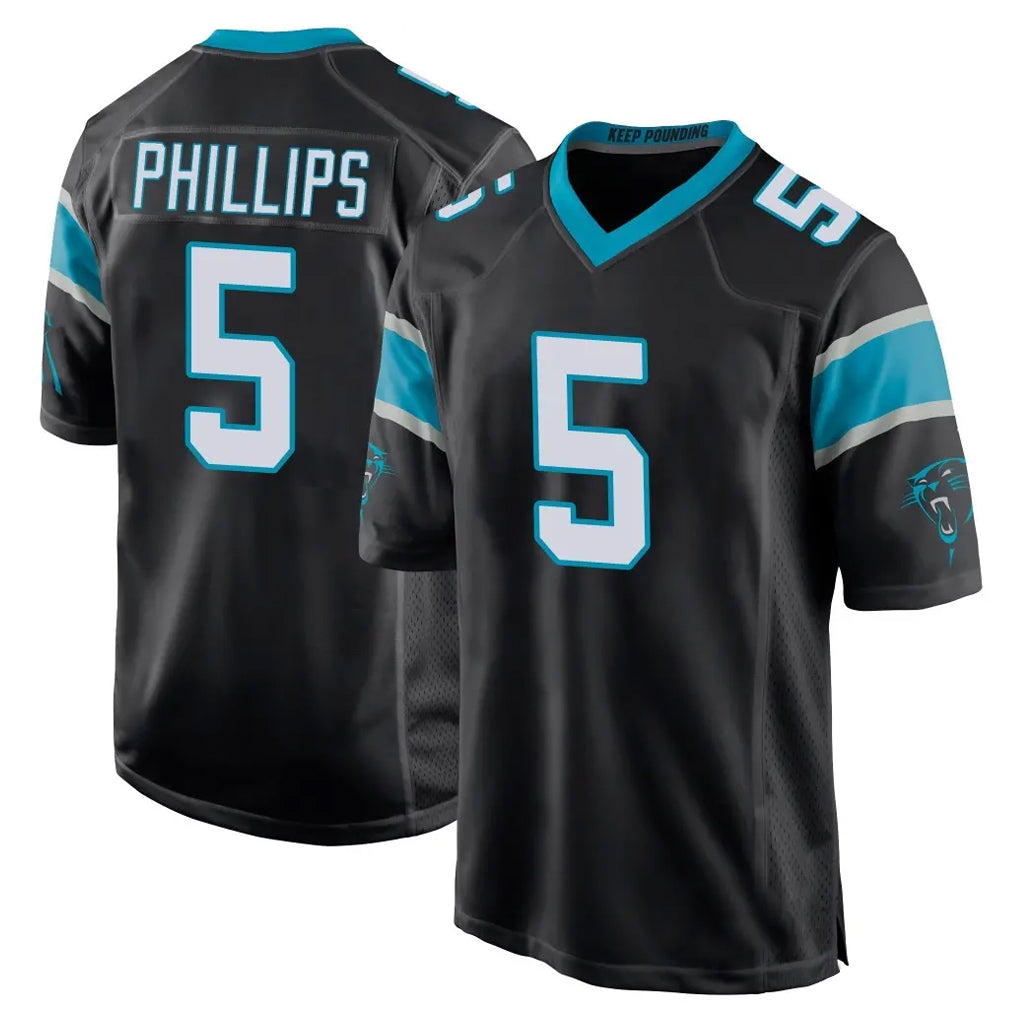 Elroe C.Panthers #5 Jaelan Phillips Player Black Game Stitched Jerseys
