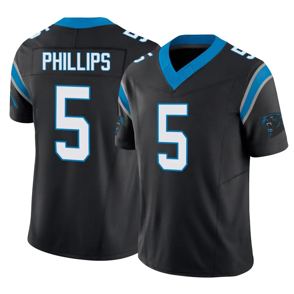 Elroe C.Panthers #5 Jaelan Phillips Player Black Vapor F.U.S.E. Limited Home Game Stitched Jerseys