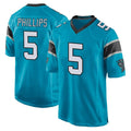 Elroe C.Panthers #5 Jaelan Phillips Player Blue Game Stitched Jerseys