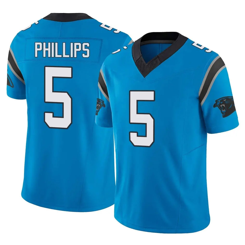 Elroe C.Panthers #5 Jaelan Phillips Player Blue Vapor F.U.S.E. Limited Home Game Stitched Jerseys