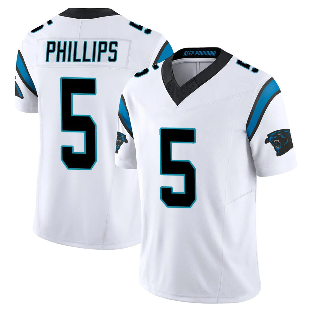 Elroe C.Panthers #5 Jaelan Phillips Player White Vapor F.U.S.E. Limited Home Game Stitched Jerseys