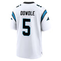 Elroe C.Panthers #5 Rico Dowdle Player White Home Game Stitched Jerseys