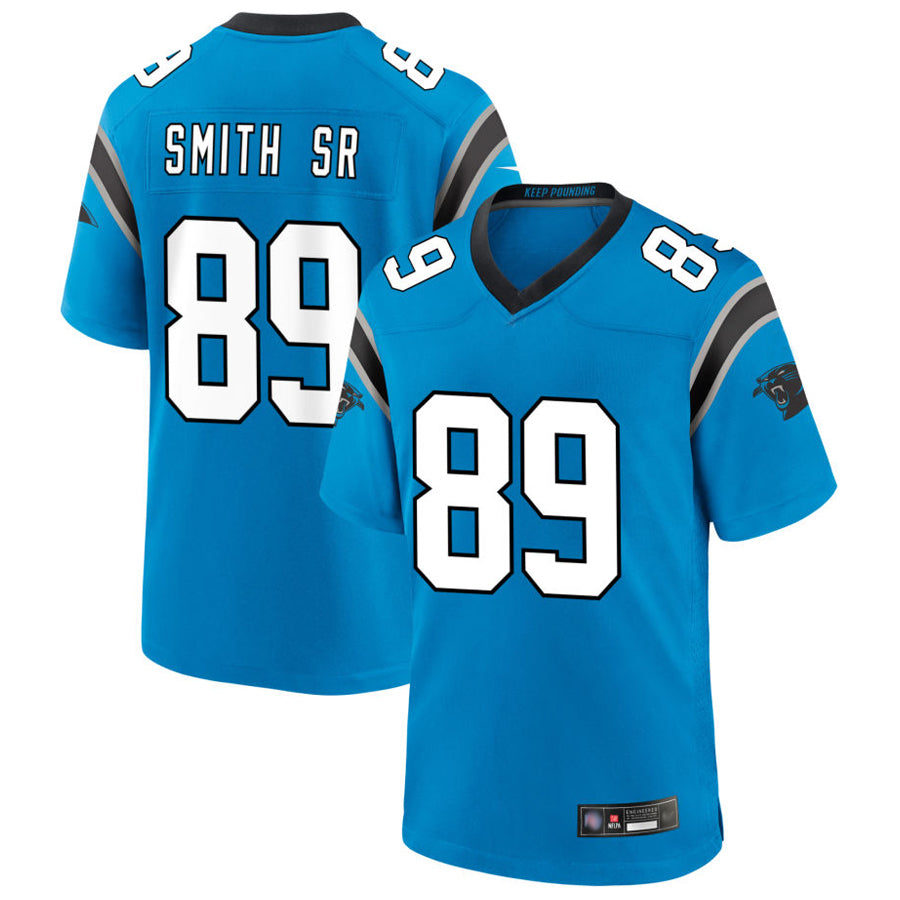 Elroe C.Panthers #89 Steve Smith Sr Player Blue Home Game Stitched Jerseys