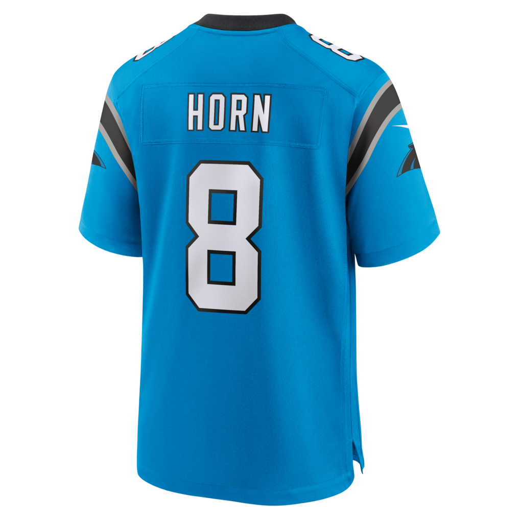 Elroe C.Panthers #8 Jaycee Horn Blue Alternate Game Stitched Jerseys