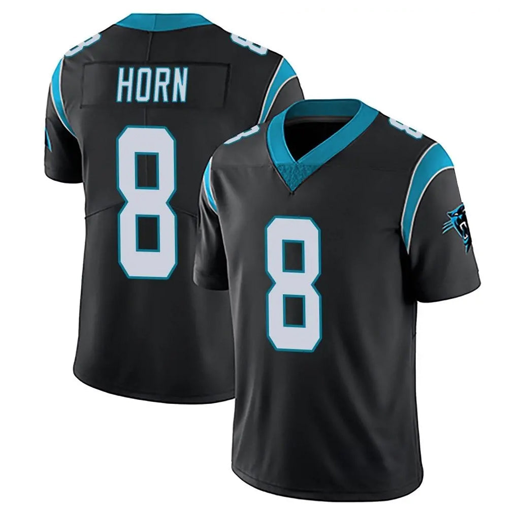Elroe C.Panthers #8 Jaycee Horn Player Black Vapor Untouchable Limited Game Stitched Jerseys