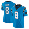 Elroe C.Panthers #8 Jaycee Horn Player Blue Vapor F.U.S.E. Limited Home Game Stitched Jerseys