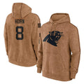 Elroe C.Panthers #8 Jaycee Horn Player Brown Salute to Service Hoodies Limited Stitched Jerseys