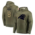 Elroe C.Panthers #8 Jaycee Horn Player Olive Salute to Service Hoodies Stitched Jerseys