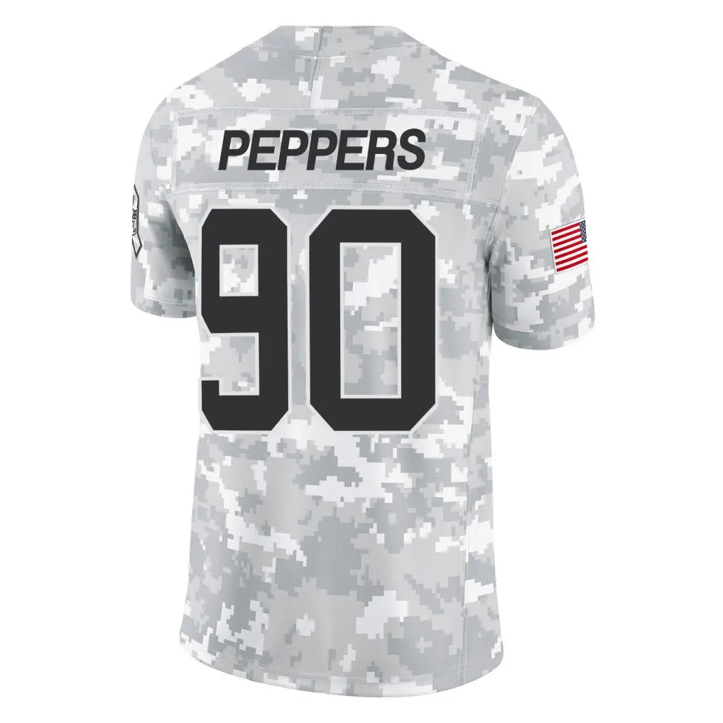 Elroe C.Panthers #90 Julius Peppers Player Arctic Camo Salute to Service Limited Game Stitched Jerseys