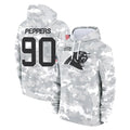 Elroe C.Panthers #90 Julius Peppers Player Arctic Camo Salute to Service Pullover Hoodies Limited Game Stitched Jerseys