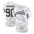 Elroe C.Panthers #90 Julius Peppers Player Arctic Camo Salute to Service T-Shirt Hoodies Stitched Jerseys