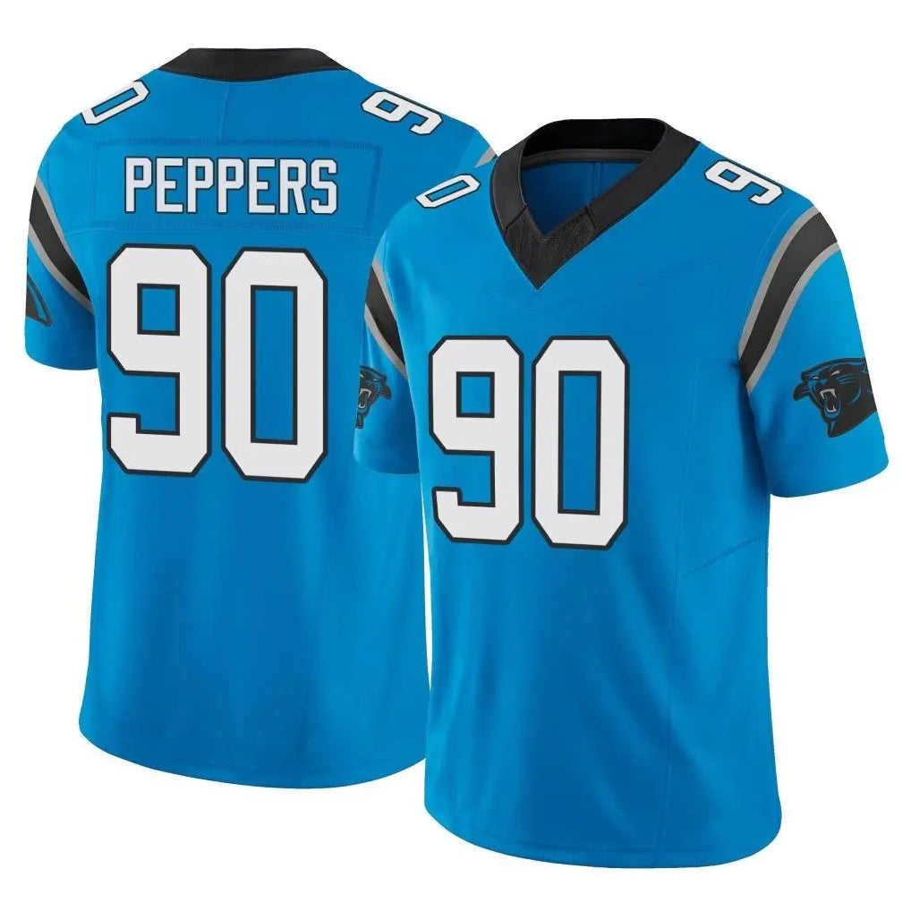 Elroe C.Panthers #90 Julius Peppers Player Blue Vapor F.U.S.E. Limited Home Game Stitched Jerseys