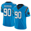 Elroe C.Panthers #90 Julius Peppers Player Blue Vapor F.U.S.E. Limited Home Game Stitched Jerseys
