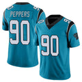 Elroe C.Panthers #90 Julius Peppers Player Blue Vapor Untouchable Limited Game Stitched Jerseys