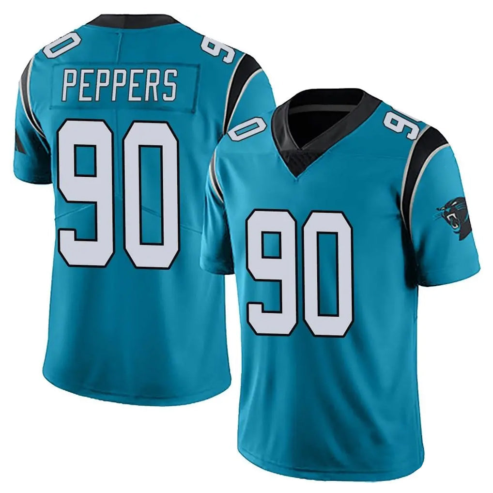 Elroe C.Panthers #90 Julius Peppers Player Blue Vapor Untouchable Limited Game Stitched Jerseys