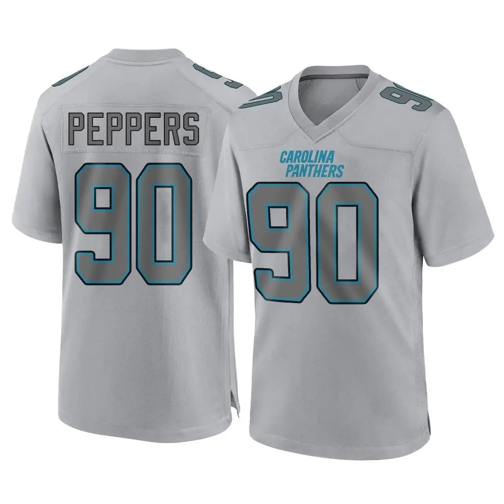 Elroe C.Panthers #90 Julius Peppers Player Gray Atmosphere Fashion Game Stitched Jerseys