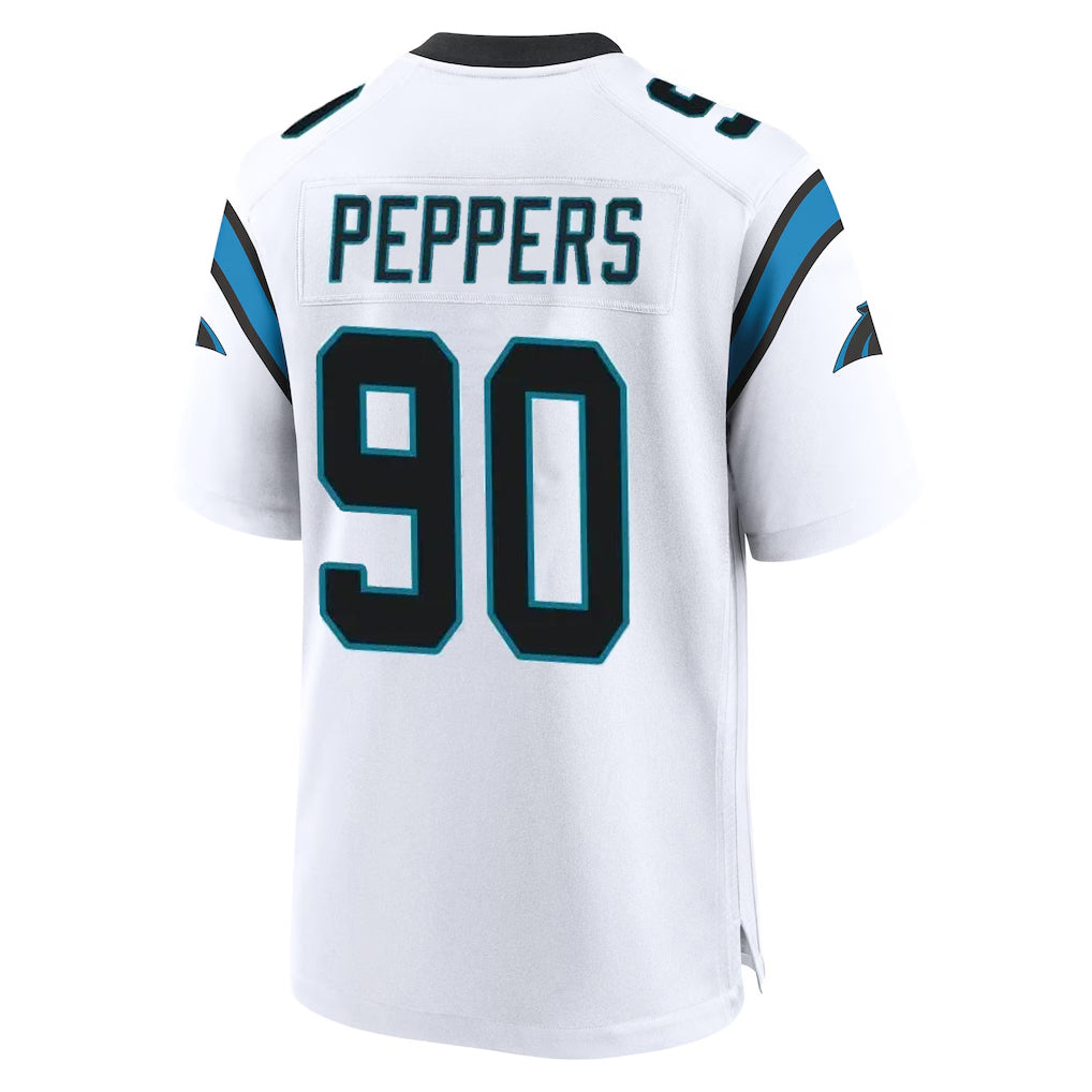 Elroe C.Panthers #90 Julius Peppers Player White Home Game Stitched Jerseys