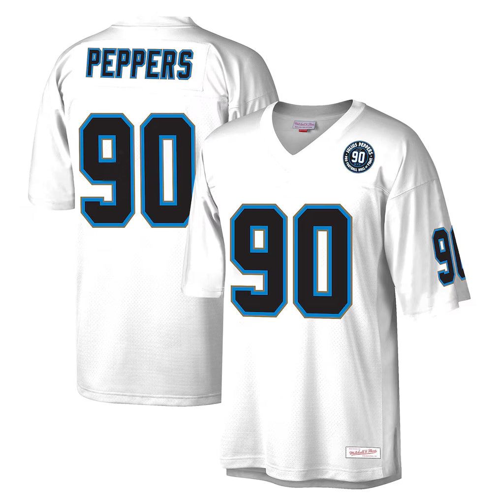 Elroe C.Panthers #90 Julius Peppers Player White Mitchell & Ness 2024 Hall of Fame Fashion Stitched Jerseys