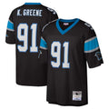 Elroe C.Panthers #91 Kevin Greene Player Black Mitchell & Ness Legacy Replica Stitched Jerseys