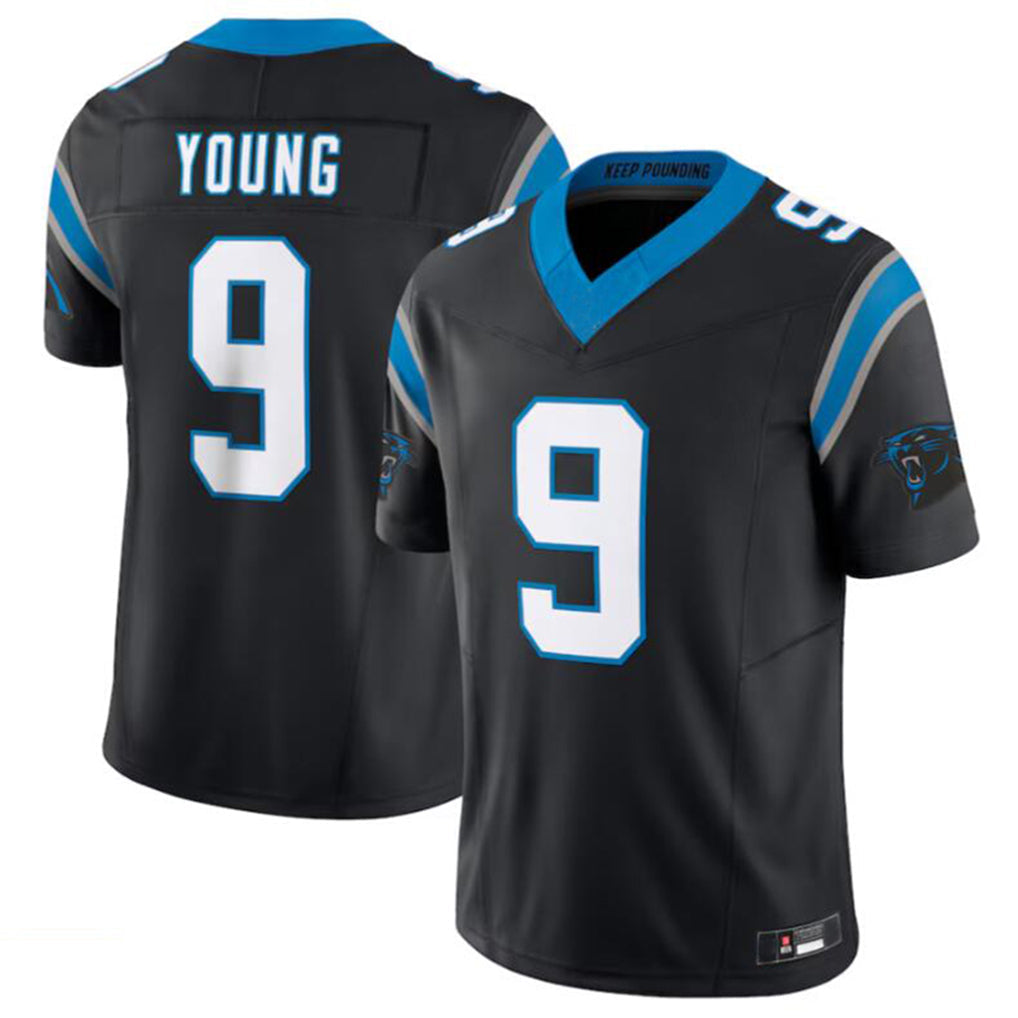 Elroe C.Panthers #9 Bryce Young Black Vapor F.U.S.E. Limited Home Game Stitched Jerseys