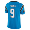 Elroe C.Panthers #9 Bryce Young Blue Vapor F.U.S.E. Limited Stitched Jerseys