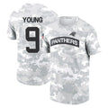 Elroe C.Panthers #9 Bryce Young Player Arctic Camo Salute to Service T-Shirt Hoodies Stitched Jerseys
