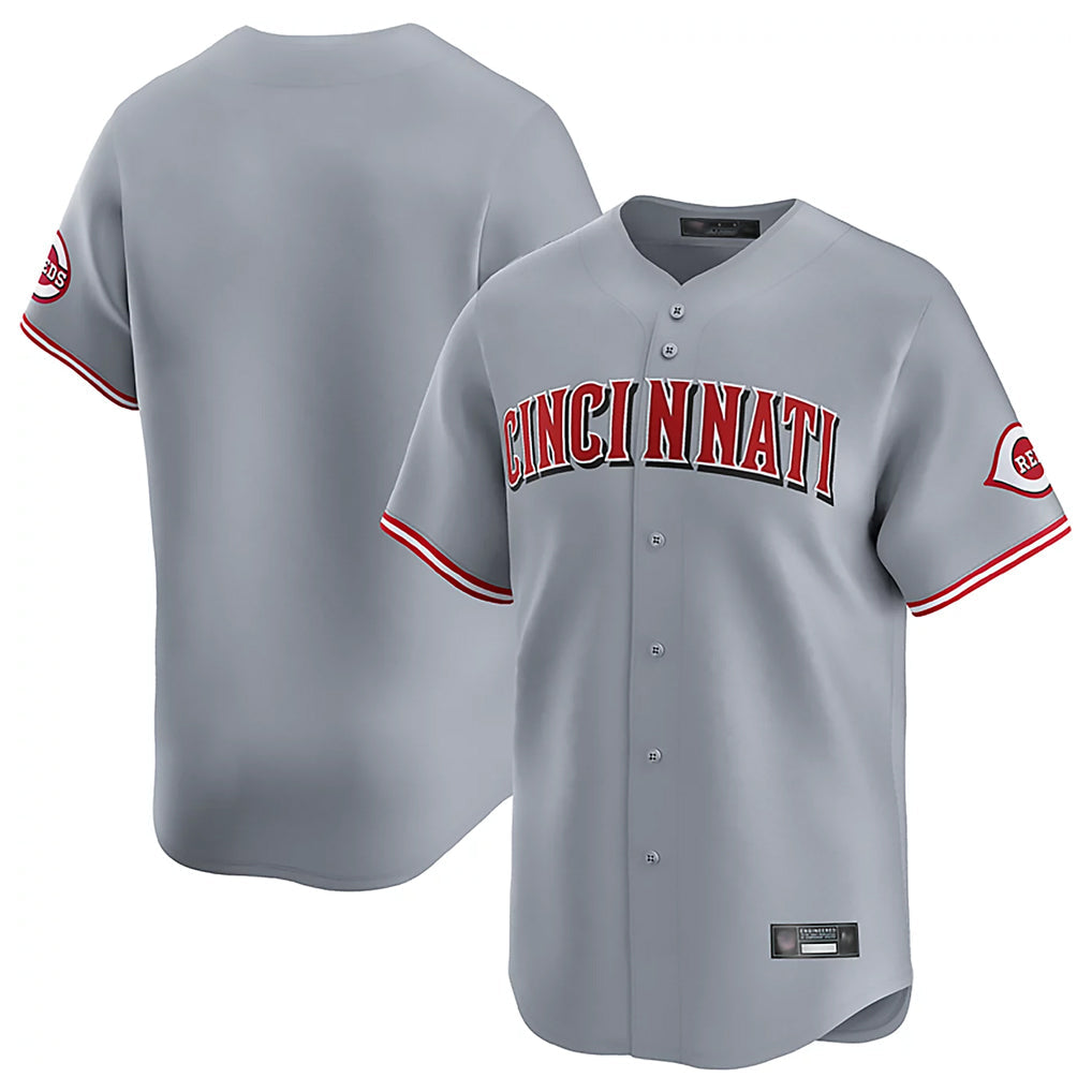 Elroe C.Reds Gray Home Limited Blank Player Stitched Jerseys