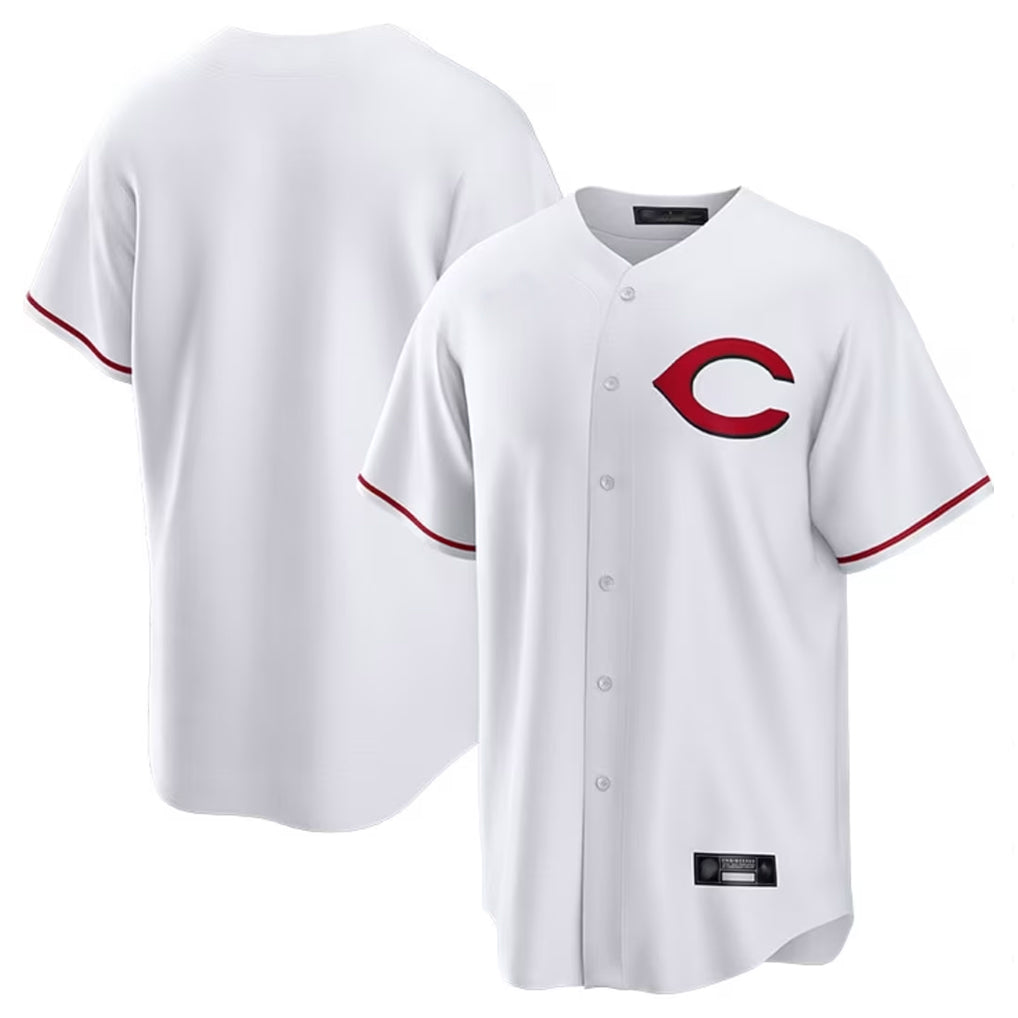 Elroe C.Reds White Home Game Blank Player Stitched Jerseys