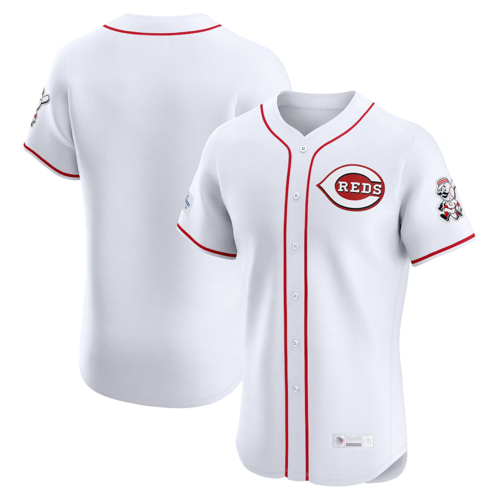 Elroe C.Reds White Limited Elite Home Blank Player Stitched Jerseys