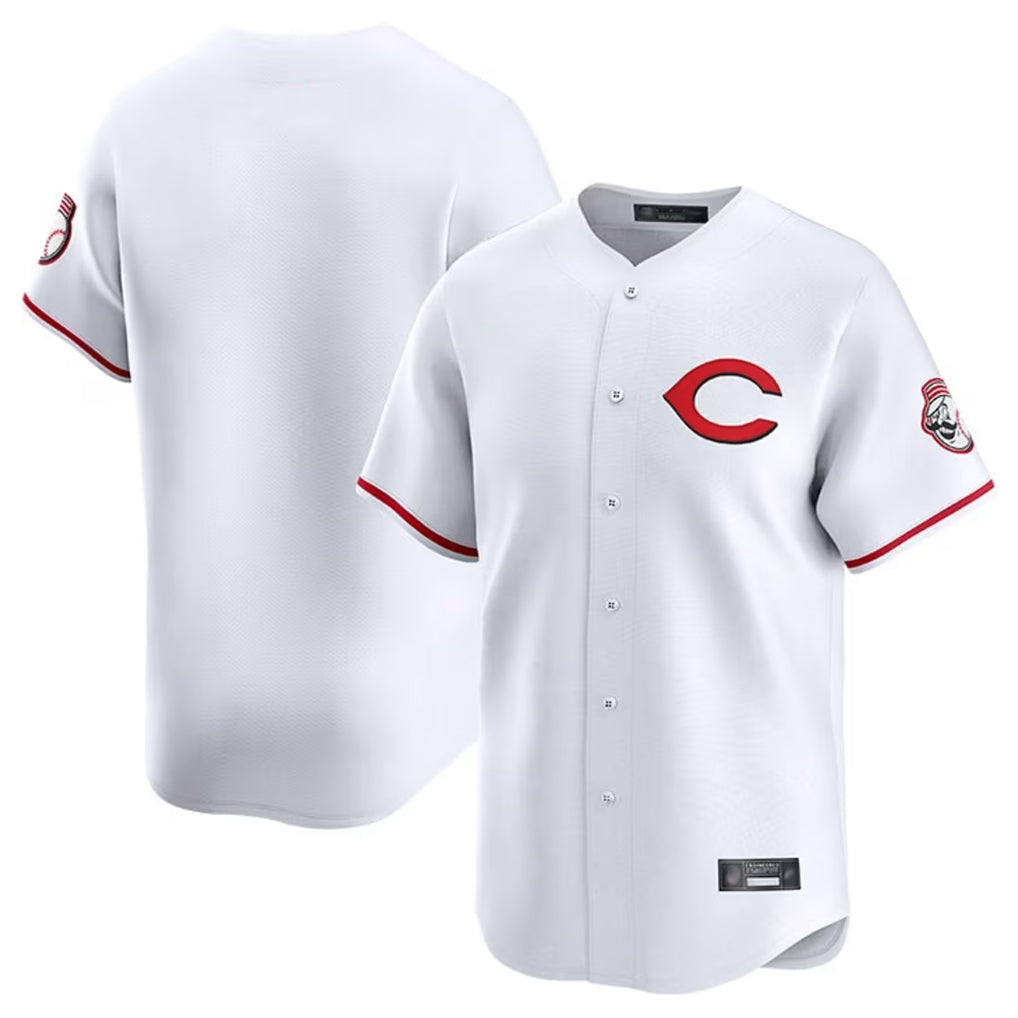 Elroe C.Reds White Limited Home Blank Player Stitched Jerseys