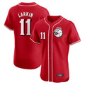 Elroe C.Reds #11 Barry Larkin Player Red Limited Elite Home Game Stitched Jerseys
