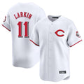 Elroe C.Reds #11 Barry Larkin Player White Limited Home Stitched Jerseys