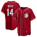 Elroe C.Reds #14 Pete Rose Player Red Home Game Stitched Jerseys