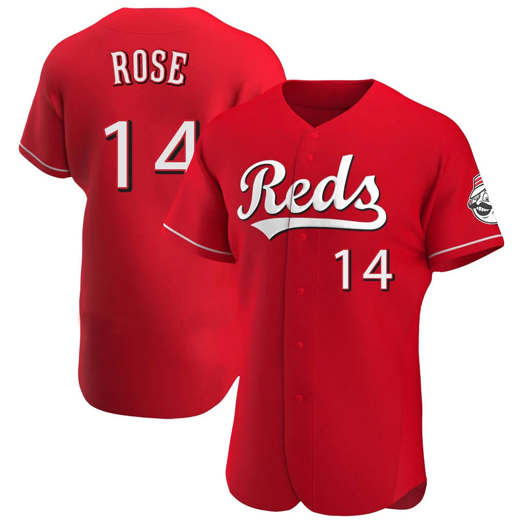 Elroe C.Reds #14 Pete Rose Player Red Limited Elite Home Stitched Jerseys