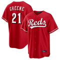 Elroe C.Reds #21 Hunter Greene Player Red Home Game Stitched Jerseys