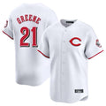 Elroe C.Reds #21 Hunter Greene Player White Limited Home Stitched Jerseys