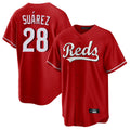 Elroe C.Reds #28 Eugenio Su¡§¡érez Player Red Home Game Stitched Jerseys