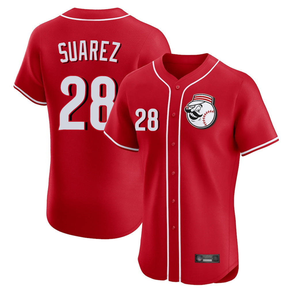 Elroe C.Reds #28 Eugenio Su¡§¡érez Player Red Limited Elite Home Game Stitched Jerseys
