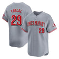Elroe C.Reds #29 TJ Friedl Player Gray Home Limited Stitched Jerseys