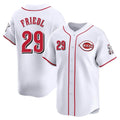 Elroe C.Reds #29 TJ Friedl Player White Home Limited Stitched Jerseys